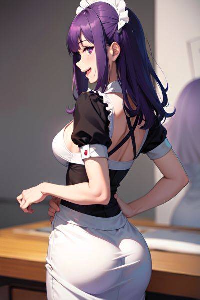 Anime Busty Small Tits 30s Age Laughing Face Purple Hair Bangs Hair Style Dark Skin Illustration Snow Back View Massage Maid 3679638071706117527 - AI Hentai - aihentai.co on pornintellect.com