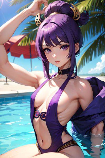 Anime Muscular Small Tits 60s Age Seductive Face Purple Hair Straight Hair Style Light Skin Skin Detail (beta) Pool Front View T Pose Geisha 3679649667647218018 - AI Hentai - aihentai.co on pornintellect.com