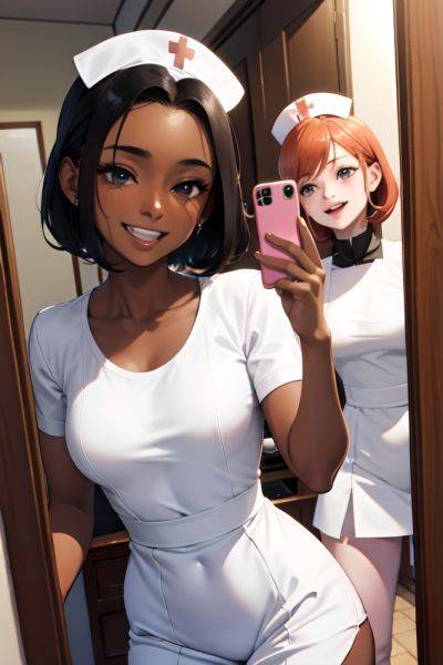 Anime Skinny Small Tits 60s Age Laughing Face Ginger Slicked Hair Style Dark Skin Mirror Selfie Cafe Close Up View T Pose Nurse 3679672860454136630 - AI Hentai - aihentai.co on pornintellect.com