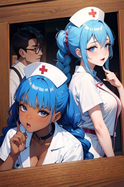Anime Busty Small Tits 50s Age Ahegao Face Blue Hair Braided Hair Style Dark Skin Soft + Warm Casino Side View Plank Nurse 3679742438925014318 - AI Hentai - aihentai.co on pornintellect.com