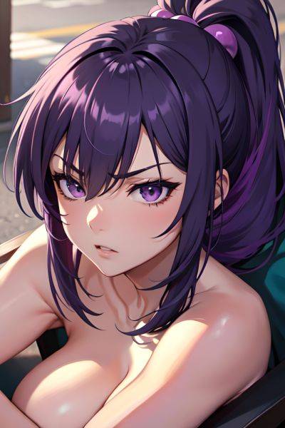 Anime Skinny Huge Boobs 80s Age Angry Face Purple Hair Ponytail Hair Style Dark Skin Dark Fantasy Street Close Up View Sleeping Nude 3679761766742000026 - AI Hentai - aihentai.co on pornintellect.com