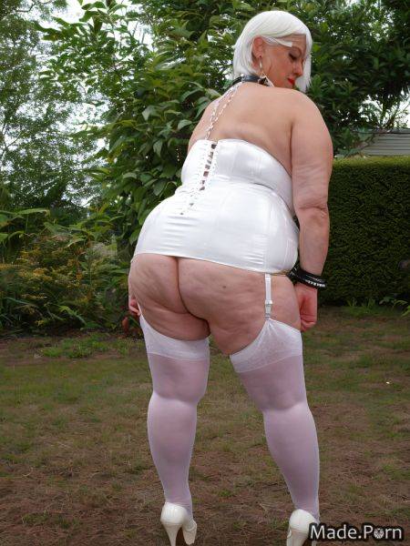 Cosplay white hair choker gigantic boobs big hips necklace big ass AI porn - made.porn on pornintellect.com
