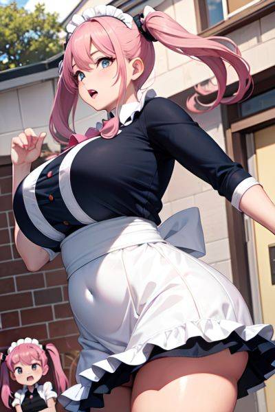 Anime Chubby Huge Boobs 30s Age Shocked Face Pink Hair Pigtails Hair Style Dark Skin Comic Oasis Side View Jumping Maid 3676565022575446678 - AI Hentai - aihentai.co on pornintellect.com