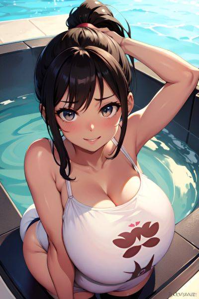 Anime Pregnant Small Tits 30s Age Happy Face Brunette Ponytail Hair Style Dark Skin Crisp Anime Hot Tub Close Up View Yoga Stockings 3676584349968818955 - AI Hentai - aihentai.co on pornintellect.com
