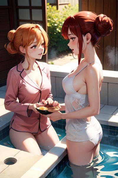 Anime Busty Small Tits 20s Age Orgasm Face Ginger Hair Bun Hair Style Light Skin Warm Anime Hot Tub Side View Bathing Pajamas 3679982098103105938 - AI Hentai - aihentai.co on pornintellect.com