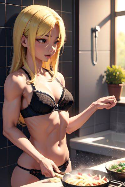 Anime Muscular Small Tits 40s Age Ahegao Face Blonde Straight Hair Style Dark Skin 3d Shower Side View Cooking Bra 3679978232632487148 - AI Hentai - aihentai.co on pornintellect.com