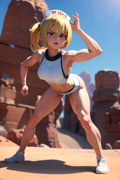 Anime Muscular Small Tits 20s Age Angry Face Blonde Straight Hair Style Light Skin 3d Desert Front View Bending Over Nurse 3680101928156122676 - AI Hentai - aihentai.co on pornintellect.com