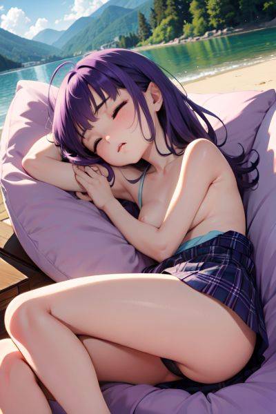 Anime Skinny Small Tits 80s Age Sad Face Purple Hair Bangs Hair Style Light Skin Soft + Warm Lake Front View Sleeping Teacher 3680032349708700467 - AI Hentai - aihentai.co on pornintellect.com