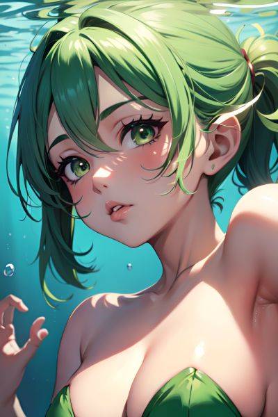 Anime Busty Small Tits 40s Age Pouting Lips Face Green Hair Pixie Hair Style Dark Skin Illustration Underwater Close Up View Straddling Nurse 3680364780181754135 - AI Hentai - aihentai.co on pornintellect.com