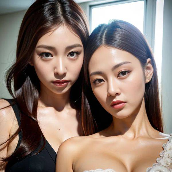 ,korean,kpop idol,(2women:2),twenties,(RAW photo, best quality, masterpiece:1.1), (realistic, photo-realistic:1.2), ultra-detailed, ultra high res, physically-based rendering,(adult:1.5) - pornmake.ai - North Korea on pornintellect.com