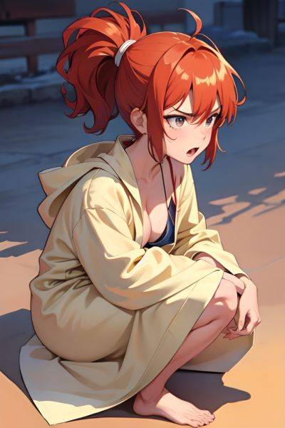 Anime Busty Small Tits 30s Age Angry Face Ginger Straight Hair Style Dark Skin Watercolor Desert Side View Bending Over Bathrobe 3680055542508823756 - AI Hentai - aihentai.co on pornintellect.com