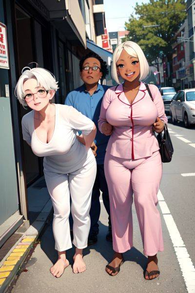 Anime Chubby Small Tits 40s Age Happy Face White Hair Pixie Hair Style Dark Skin Warm Anime Street Front View Bending Over Pajamas 3680241085122039783 - AI Hentai - aihentai.co on pornintellect.com