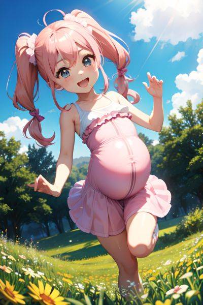 Anime Pregnant Small Tits 30s Age Happy Face Pink Hair Pigtails Hair Style Light Skin Warm Anime Meadow Close Up View Jumping Latex 3680530994930794674 - AI Hentai - aihentai.co on pornintellect.com
