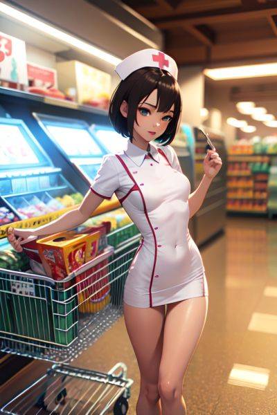 Anime Skinny Small Tits 20s Age Seductive Face Brunette Pixie Hair Style Light Skin 3d Grocery Back View On Back Nurse 3680538726359567487 - AI Hentai - aihentai.co on pornintellect.com