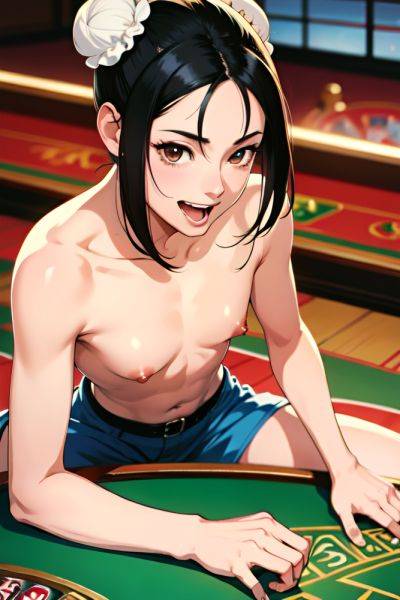 Anime Skinny Small Tits 70s Age Laughing Face Black Hair Hair Bun Hair Style Light Skin Warm Anime Casino Close Up View Straddling Nude 3680581246048995104 - AI Hentai - aihentai.co on pornintellect.com