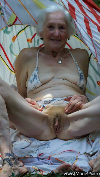 White squatting tent barefoot skinny babe witch AI porn - made.porn on pornintellect.com