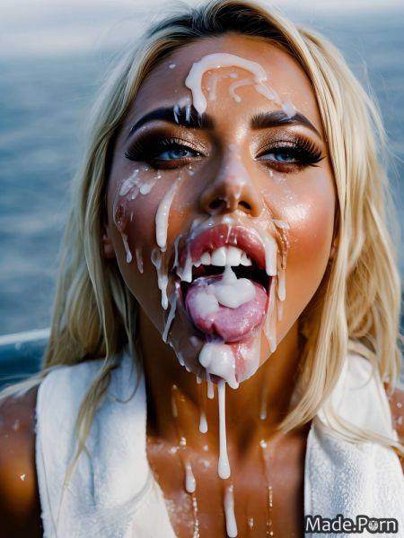Cumshot looking at viewer bangs hair black hair cum swapping perfect boobs athlete AI porn - made.porn on pornintellect.com