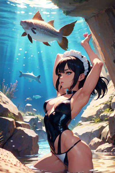 Anime Muscular Small Tits 60s Age Seductive Face Black Hair Straight Hair Style Light Skin Crisp Anime Underwater Side View Gaming Maid 3680933002697638421 - AI Hentai - aihentai.co on pornintellect.com