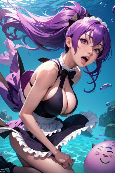 Anime Skinny Huge Boobs 18 Age Ahegao Face Purple Hair Messy Hair Style Dark Skin 3d Underwater Side View Jumping Maid 3680960061077310156 - AI Hentai - aihentai.co on pornintellect.com