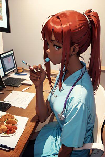 Anime Skinny Small Tits 70s Age Shocked Face Ginger Straight Hair Style Dark Skin Watercolor Office Back View Eating Nurse 3681091487061266222 - AI Hentai - aihentai.co on pornintellect.com