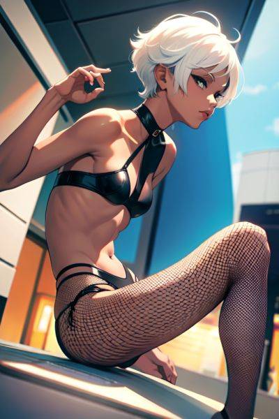 Anime Skinny Small Tits 80s Age Seductive Face White Hair Pixie Hair Style Dark Skin Comic Mall Side View Gaming Fishnet 3681176529493802019 - AI Hentai - aihentai.co on pornintellect.com