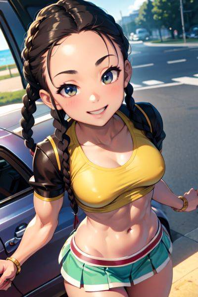 Anime Muscular Small Tits 40s Age Happy Face Brunette Braided Hair Style Light Skin Comic Car Close Up View Gaming Mini Skirt 3681284760591954790 - AI Hentai - aihentai.co on pornintellect.com
