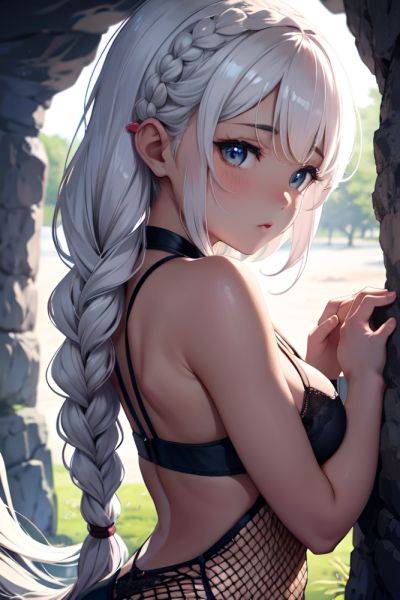 Anime Chubby Small Tits 30s Age Sad Face White Hair Braided Hair Style Dark Skin Illustration Cave Close Up View On Back Fishnet 3681369800945487774 - AI Hentai - aihentai.co on pornintellect.com