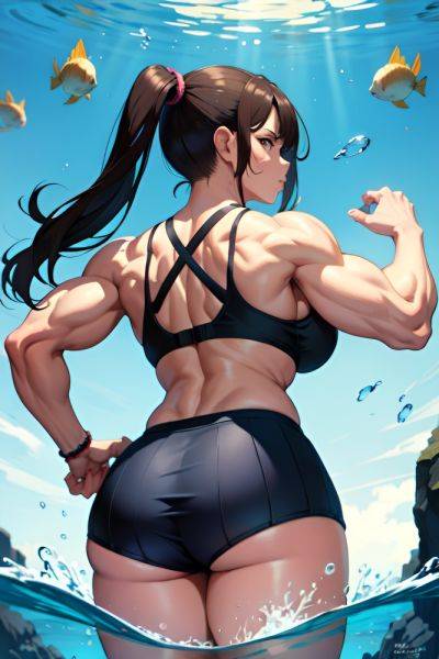 Anime Muscular Huge Boobs 60s Age Angry Face Brunette Pigtails Hair Style Dark Skin Illustration Underwater Back View Yoga Schoolgirl 3681365936999489133 - AI Hentai - aihentai.co on pornintellect.com