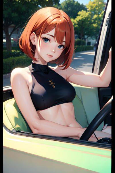 Anime Busty Small Tits 40s Age Seductive Face Ginger Bobcut Hair Style Light Skin Watercolor Car Close Up View Gaming Nude 3681408455651572198 - AI Hentai - aihentai.co on pornintellect.com