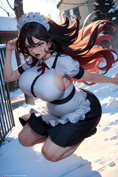 Anime Pregnant Huge Boobs 40s Age Angry Face Ginger Messy Hair Style Dark Skin Comic Snow Side View Jumping Maid 3681420051978106325 - AI Hentai - aihentai.co on pornintellect.com