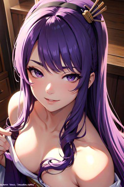Anime Muscular Small Tits 50s Age Happy Face Purple Hair Straight Hair Style Dark Skin Painting Wedding Close Up View Gaming Geisha 3681423917534024253 - AI Hentai - aihentai.co on pornintellect.com