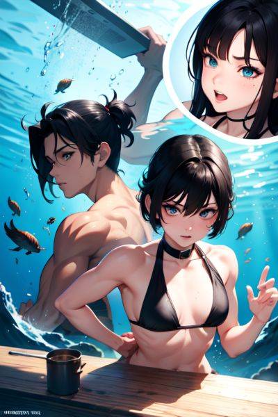 Anime Muscular Small Tits 18 Age Ahegao Face Black Hair Pixie Hair Style Light Skin Comic Underwater Back View Cooking Goth 3681593998241049445 - AI Hentai - aihentai.co on pornintellect.com