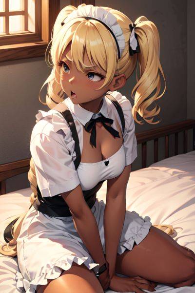 Anime Busty Small Tits 50s Age Angry Face Blonde Pigtails Hair Style Dark Skin Soft + Warm Prison Side View Spreading Legs Maid 3681601729096960909 - AI Hentai - aihentai.co on pornintellect.com