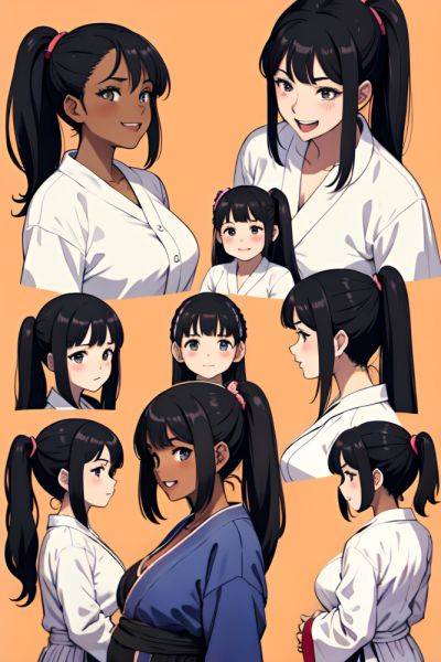 Anime Pregnant Small Tits 40s Age Laughing Face Black Hair Ponytail Hair Style Dark Skin Soft Anime Desert Back View On Back Bathrobe 3681617191064695800 - AI Hentai - aihentai.co on pornintellect.com