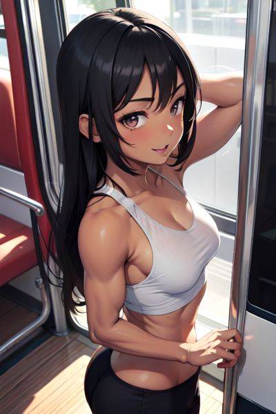Anime Muscular Small Tits 40s Age Happy Face Ginger Straight Hair Style Dark Skin Charcoal Bus Back View Yoga Goth 3676804681794071991 - AI Hentai - aihentai.co on pornintellect.com