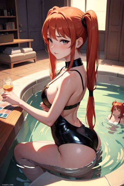 Anime Busty Small Tits 40s Age Sad Face Ginger Pigtails Hair Style Light Skin Illustration Casino Side View Bathing Latex 3681798869708137096 - AI Hentai - aihentai.co on pornintellect.com