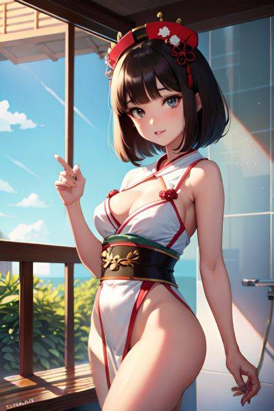 Anime Busty Small Tits 70s Age Seductive Face Brunette Bobcut Hair Style Light Skin Vintage Shower Front View T Pose Geisha 3681833658943656533 - AI Hentai - aihentai.co on pornintellect.com
