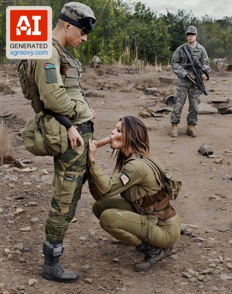 Nothing like a little post-apocalyptic head from a busty military babe to make my big balls happy - xgroovy.com on pornintellect.com