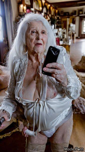 Slutty made masturbation white hair long hair dildo bangs hair AI porn - made.porn on pornintellect.com