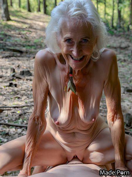 White nipples vampire gray squatting topless long hair AI porn - made.porn on pornintellect.com