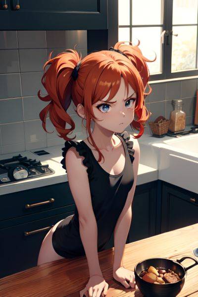 Anime Busty Small Tits 80s Age Angry Face Ginger Pixie Hair Style Dark Skin Charcoal Kitchen Front View Plank Goth 3677137111763085160 - AI Hentai - aihentai.co on pornintellect.com