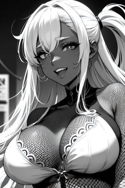 Anime Skinny Huge Boobs 60s Age Laughing Face Ginger Slicked Hair Style Dark Skin Black And White Street Close Up View Gaming Fishnet 3677160305074240391 - AI Hentai - aihentai.co on pornintellect.com