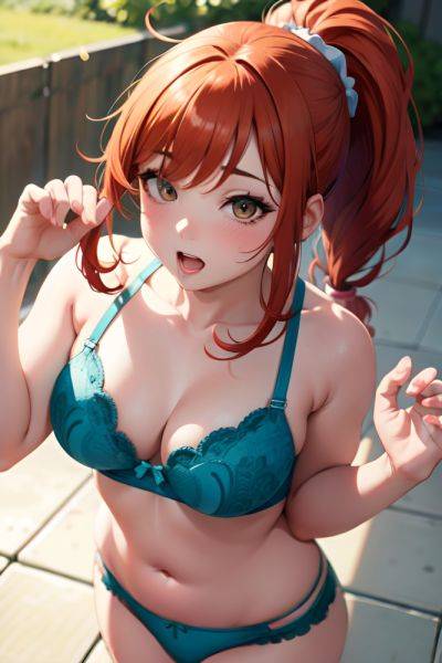 Anime Chubby Small Tits 20s Age Ahegao Face Ginger Ponytail Hair Style Light Skin Painting Gym Close Up View Jumping Lingerie 3677175766933144567 - AI Hentai - aihentai.co on pornintellect.com