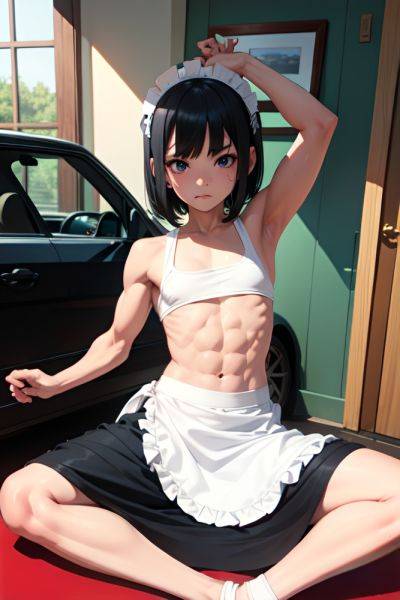 Anime Muscular Small Tits 30s Age Sad Face Black Hair Bangs Hair Style Light Skin Painting Car Side View Spreading Legs Maid 3677183497874385537 - AI Hentai - aihentai.co on pornintellect.com