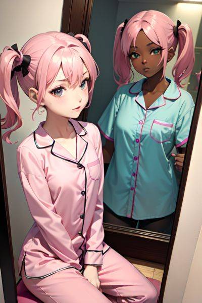 Anime Skinny Small Tits 30s Age Seductive Face Pink Hair Pigtails Hair Style Dark Skin Mirror Selfie Mall Close Up View Straddling Pajamas 3677345847640335629 - AI Hentai - aihentai.co on pornintellect.com
