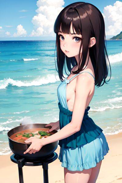 Anime Skinny Small Tits 40s Age Pouting Lips Face Brunette Bangs Hair Style Light Skin Illustration Beach Side View Cooking Mini Skirt 3677384501882526317 - AI Hentai - aihentai.co on pornintellect.com