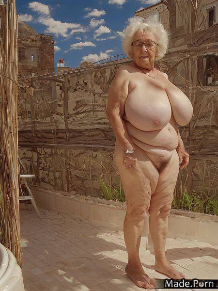 Woman hairy white hair skinny photo bathroom thick AI porn - made.porn on pornintellect.com