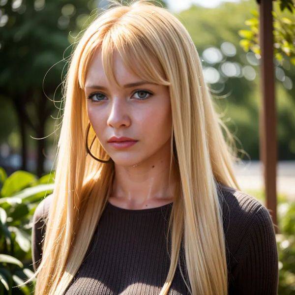 ,white people,woman,twenties,(RAW photo, best quality, masterpiece:1.1), (realistic, photo-realistic:1.2), ultra-detailed, ultra high res, physically-based rendering,long hair,(wet hair:1.4),blonde hair,hair behind ear,bangs,(adult:1.5) - pornmake.ai on pornintellect.com