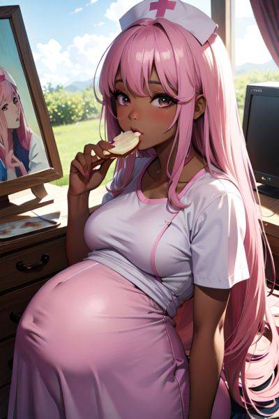 Anime Pregnant Small Tits 60s Age Pouting Lips Face Pink Hair Straight Hair Style Dark Skin Painting Wedding Front View Eating Nurse 3677523659312249400 - AI Hentai - aihentai.co on pornintellect.com