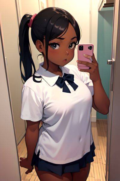 Anime Chubby Small Tits 30s Age Serious Face Black Hair Ponytail Hair Style Dark Skin Mirror Selfie Changing Room Front View Cumshot Schoolgirl 3677539121154383350 - AI Hentai - aihentai.co on pornintellect.com